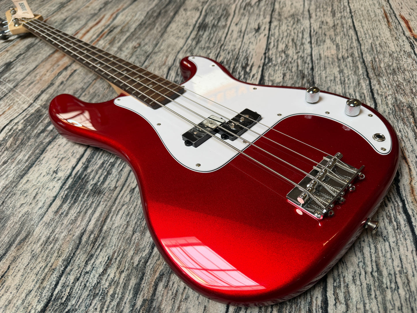 Aria STB P.Bass style Maple neck  - Metallic Candy Red