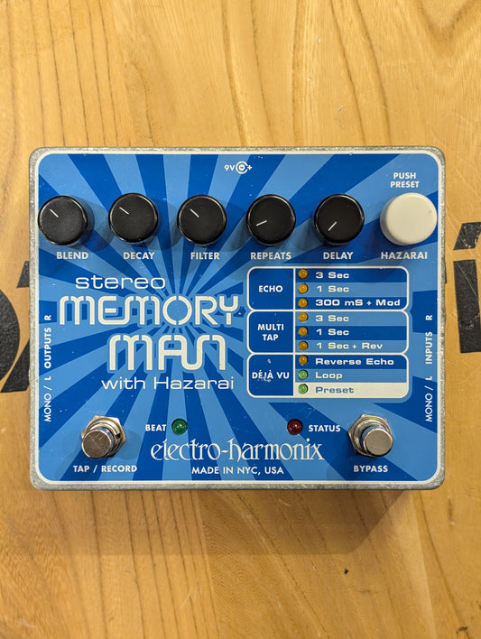 Electro Harmonix Stereo Memory Man with Hazarai (Pre-owned)
