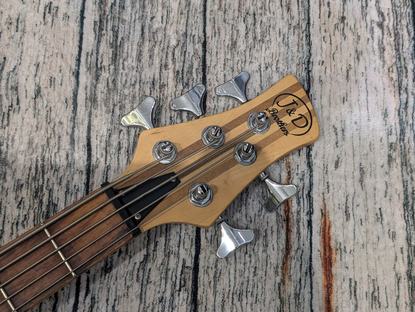 J&D 5 string thru neck bass