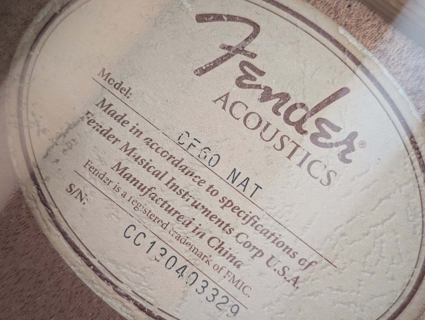 Fender CF60 NAT