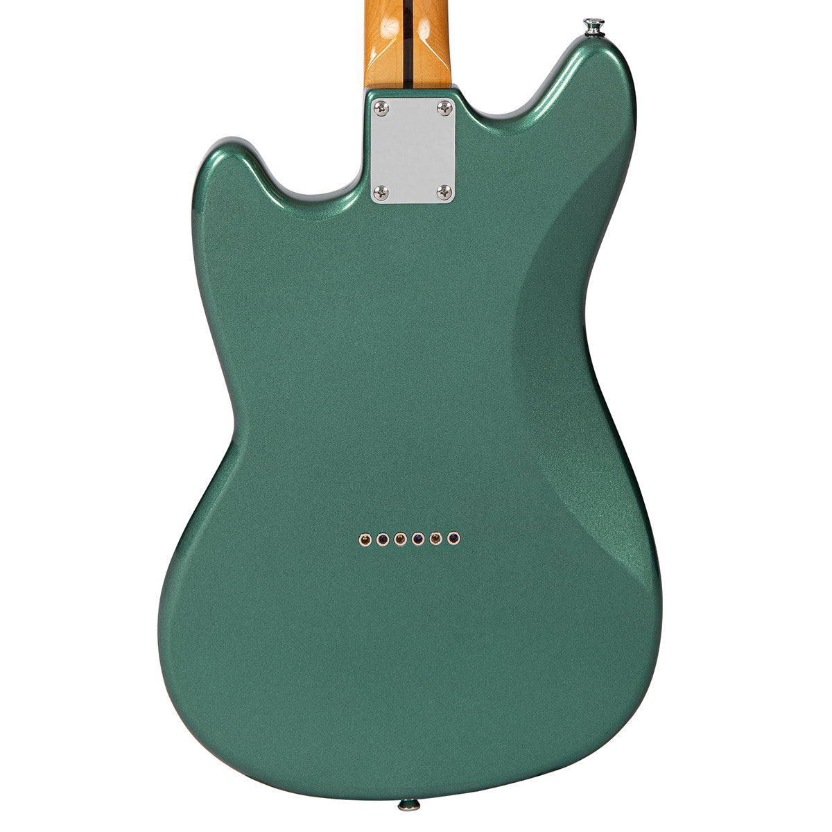 Vintage REVO Series 'Colt HH Twin Hardtail' Guitar ~ Metallic Sherwood Green