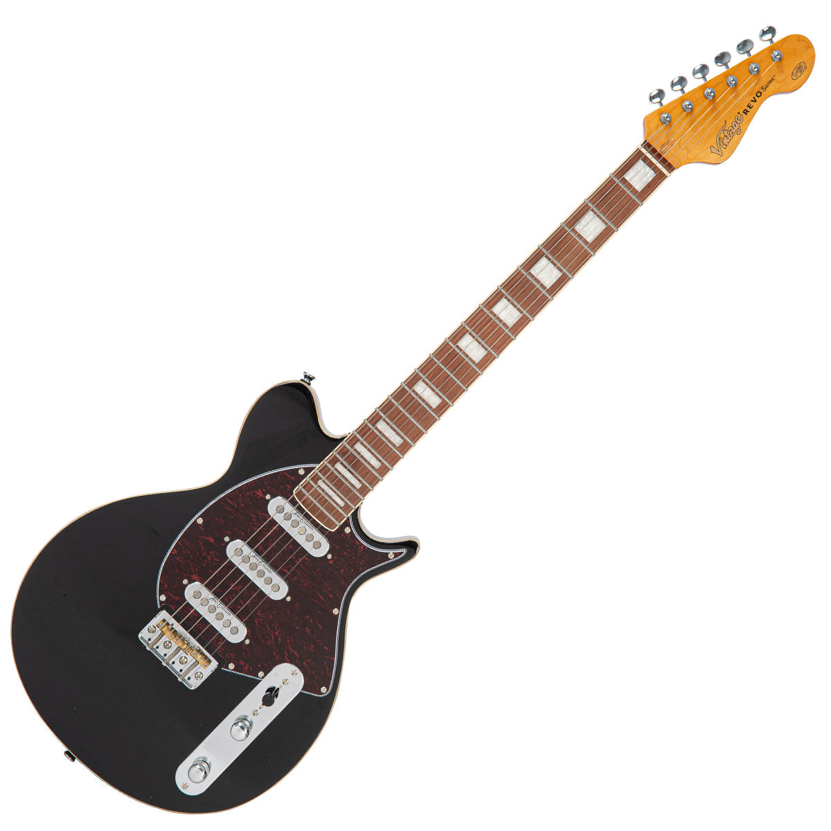 Vintage REVO Series 'Vision' Electric Guitar ~ Boulevard Black