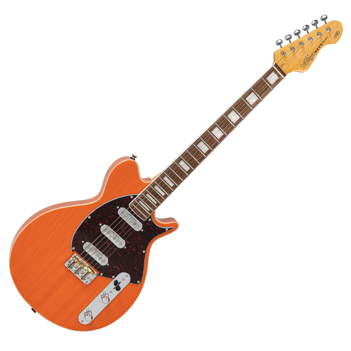 Vintage REVO Series 'Vision' Electric Guitar ~ Trans Orange