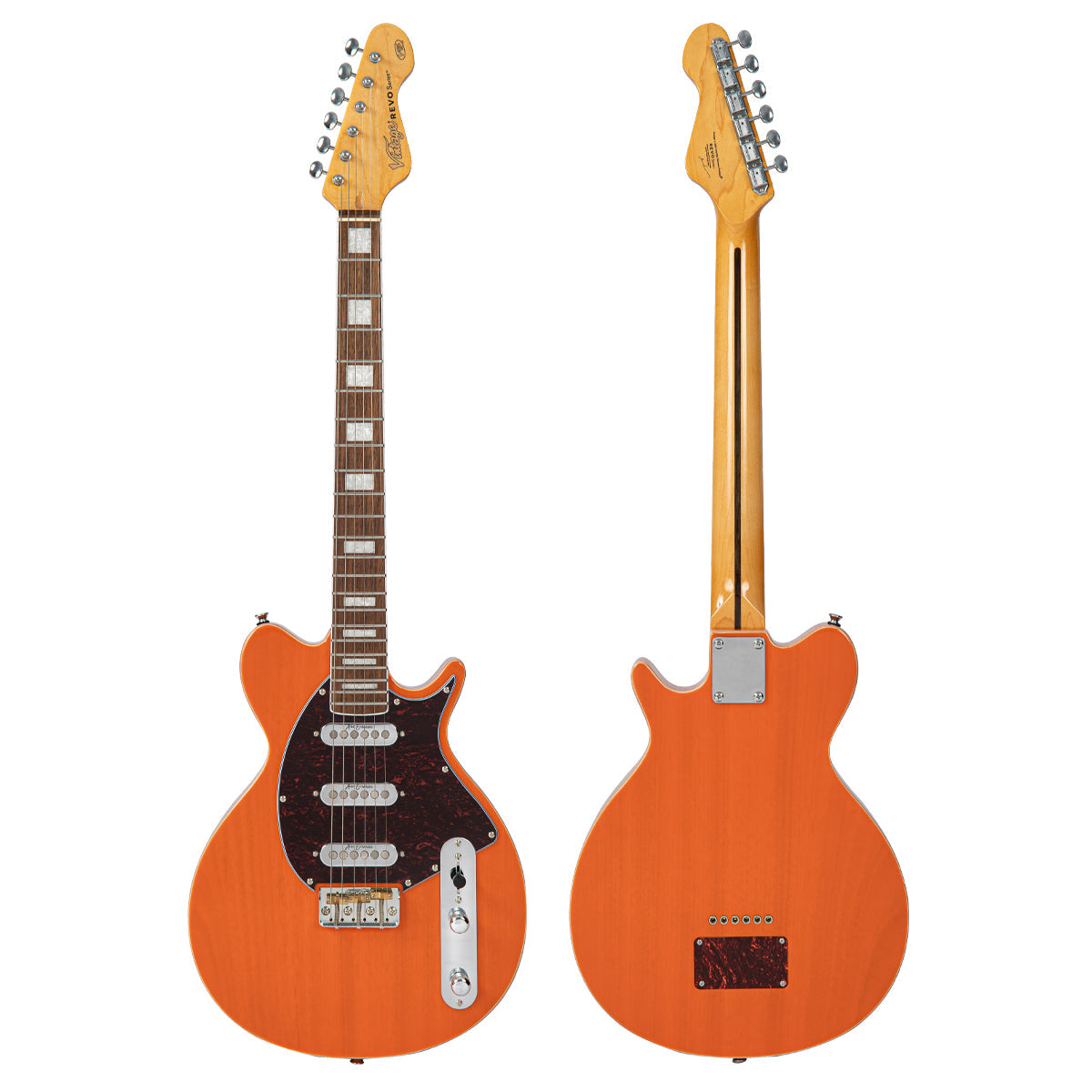 Vintage REVO Series 'Vision' Electric Guitar ~ Trans Orange