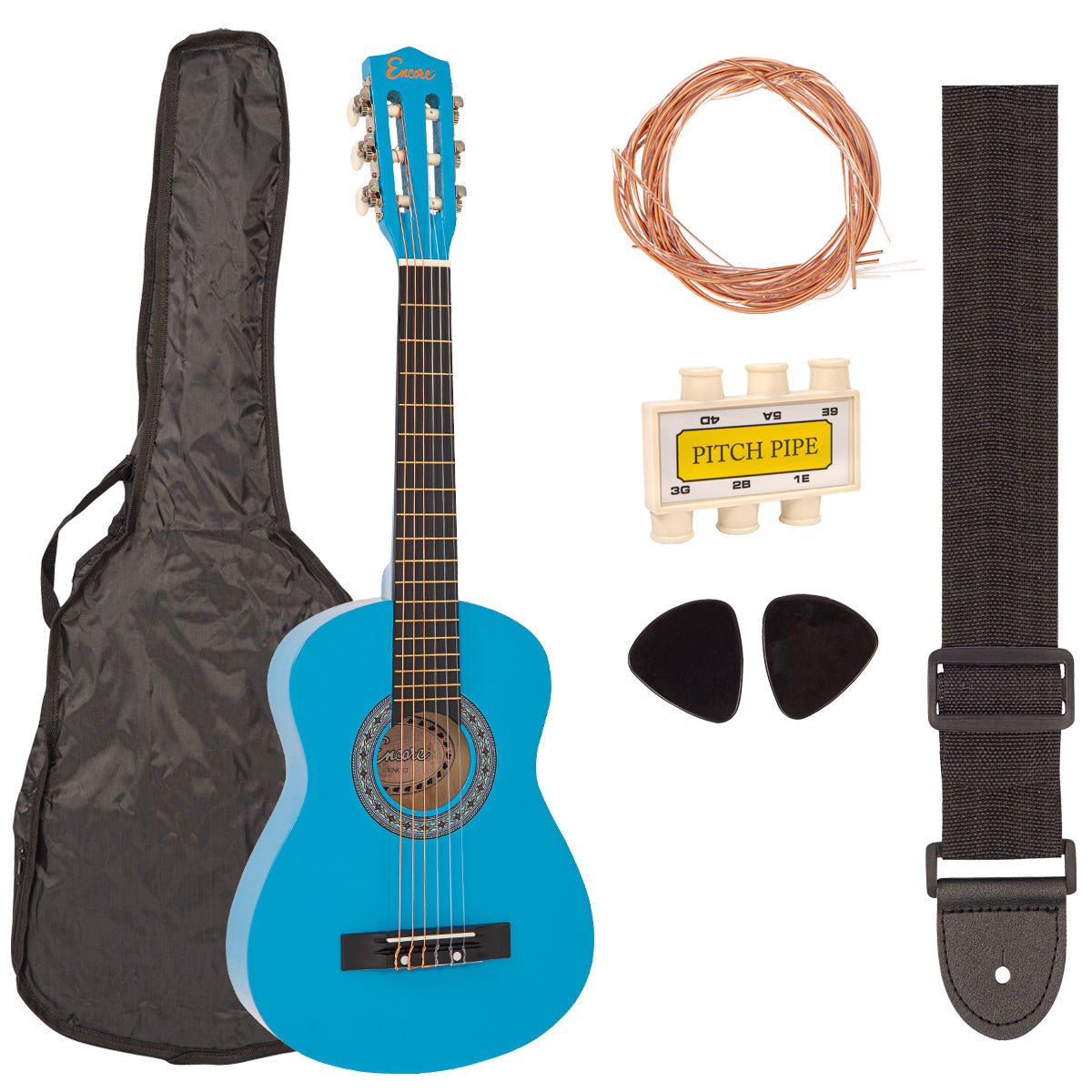 Encore Junior Size 30" Classic Guitar Pack ~ Blue