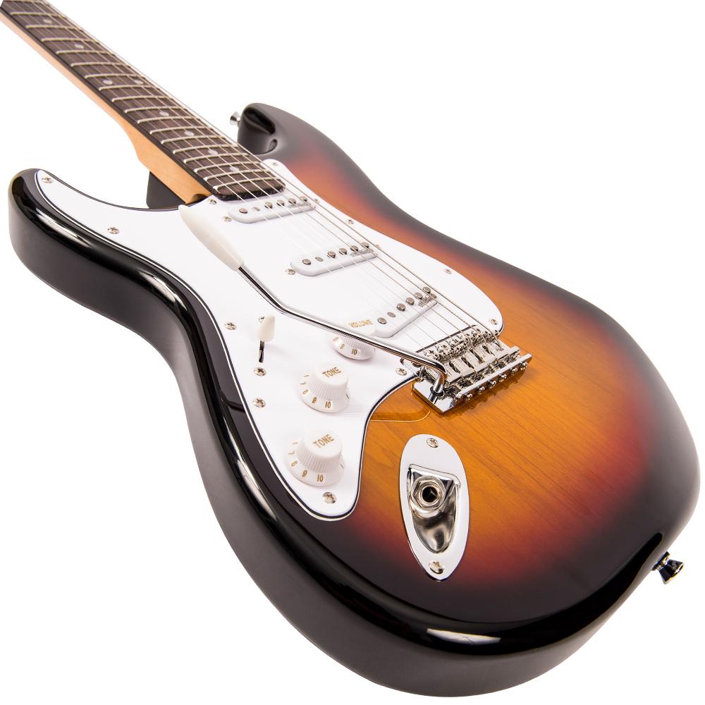 Vintage V6 ReIssued Electric Guitar ~ Left Hand Sunset Sunburst