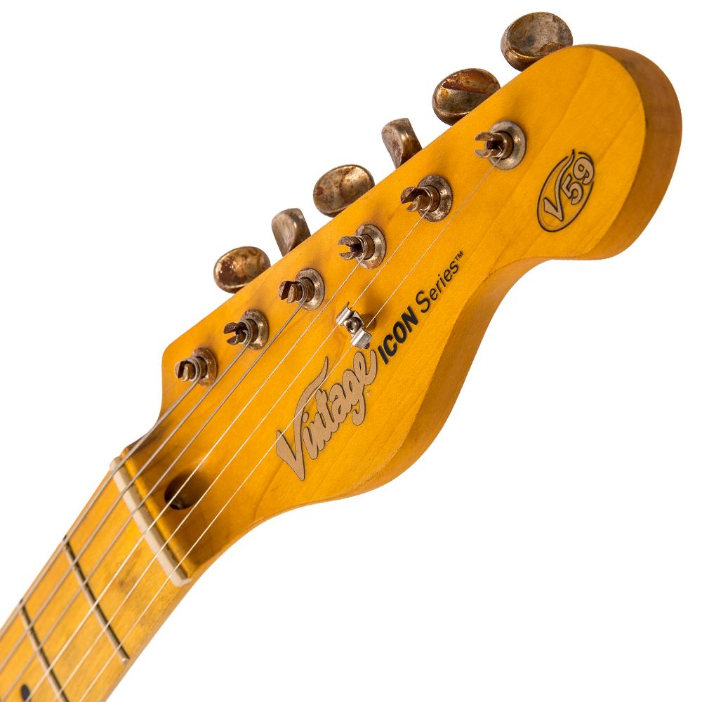 Vintage V59 ICON Electric Guitar ~ Distressed Sunburst