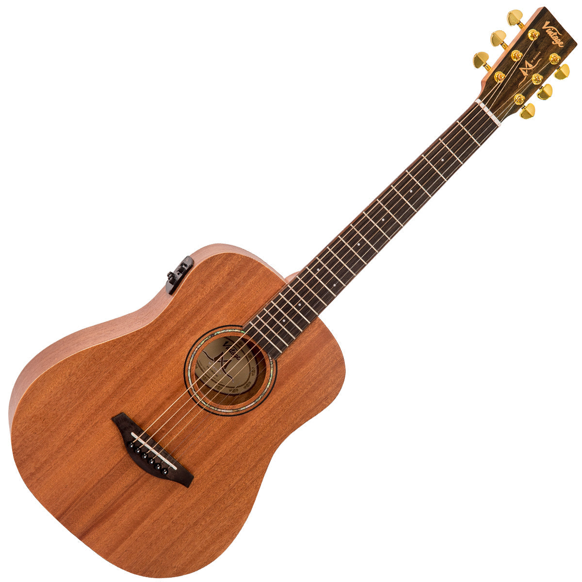 Vintage Mahogany Series 'Travel' Electro-Acoustic Guitar ~ Satin Mahogany